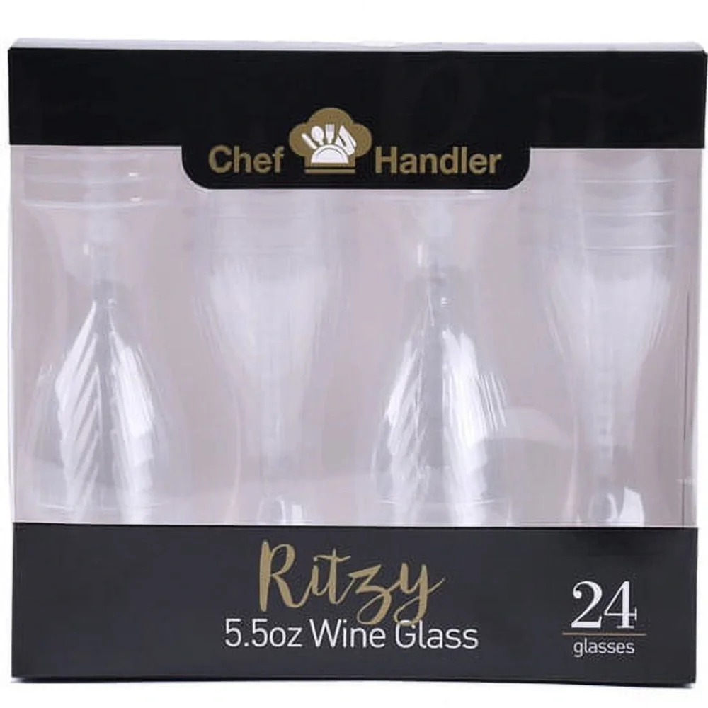 NWT’s Ritzy Clear Wine Glasses - 24 Pack